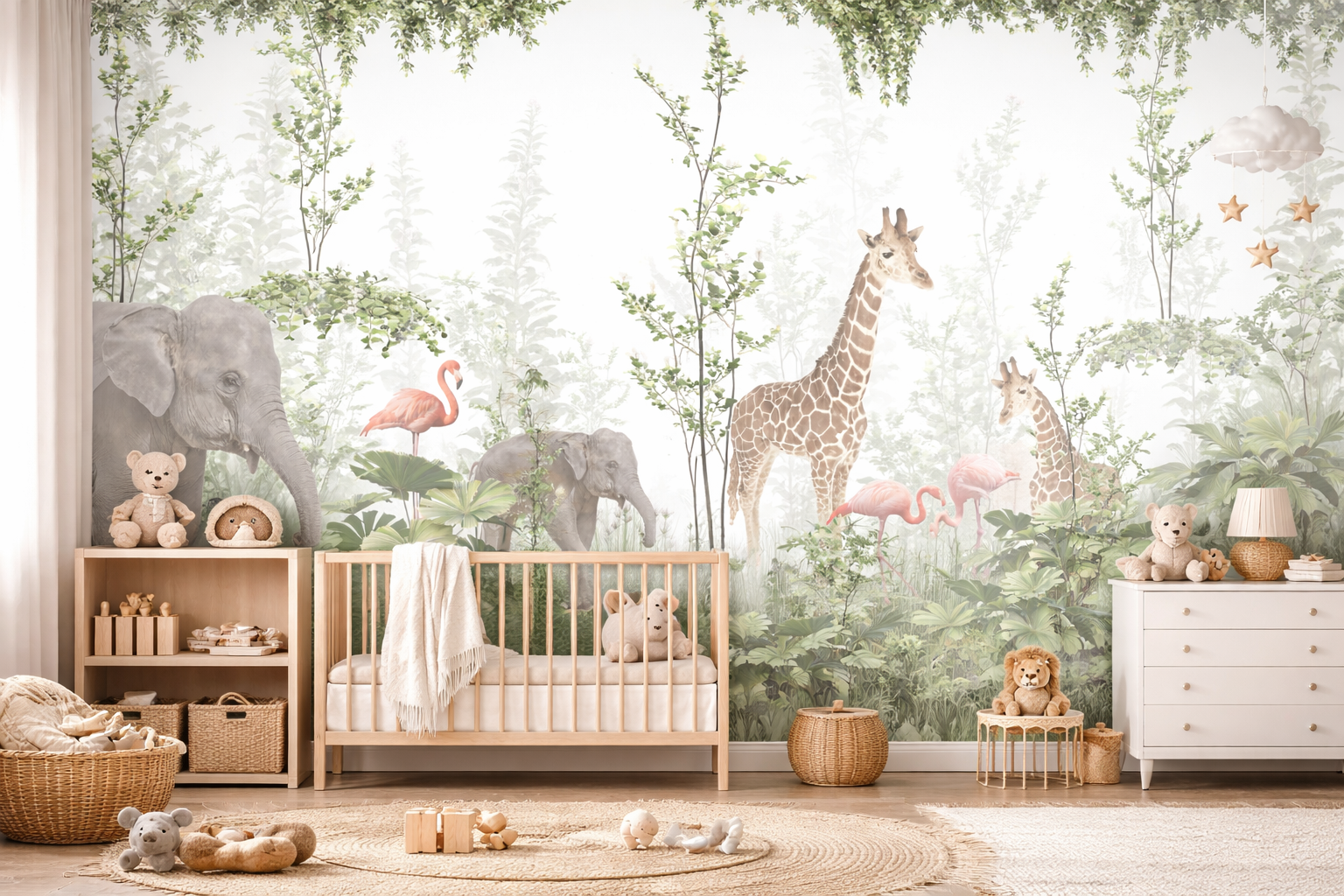 Trophical Forest in Sage Green